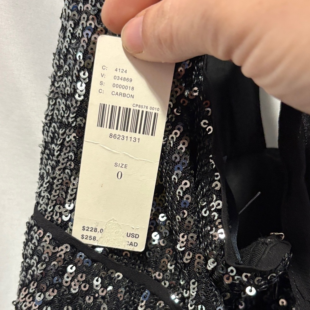 Maeve Glittering Black Sequin Jumpsuit XS263 - Picture 11 of 12